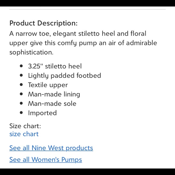 3.75@ Nine West Emmala White Spring Floral Pump - Picture 15 of 15